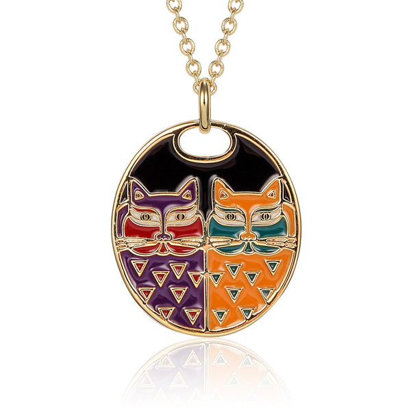 Sweetheart Cat Necklace - 22k Gold